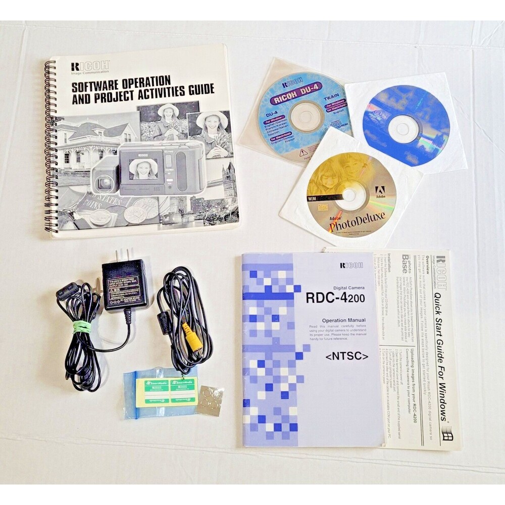 Ricoh RDC-4200 Bundle Ac Adapter AC-2100 Software Suite Op Manual Project Guide